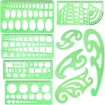 Siquk 9 Pieces Drawings Templates French Curve Geometric Measuring Rulers. Fixed Price $18.42.