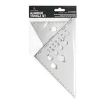 Alumicolor Triangle Set Calibrated Aluminum 6" & 8" Silver Office School Drawing. Fixed Price $19.05.