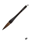 Bokuundo Calligraphy Brush Wooden Handle Flight Size 22857. Fixed Price $40.95.