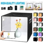 Glendan 12"X12" Portable Photo Studio Light Box Led Dimmable Tent Kit. Fixed Price $35.65.