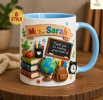 Custom Name Teacher Mug, Cute Gift, Back School Personalized Tc. Fixed Price $22.99.