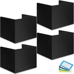 Student Desk Dividers 4-PACK Black Plastic Privacy Shields Study Carrels. Fixed Price $33.53.