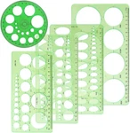 5 Pieces Plastic And Oval Measuring Templates Circle.... Fixed Price $12.11.