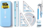 8 Pcs Compass/math Set For Students With Shatterproof Storage Box, Geometry. Fixed Price $14.86.