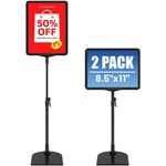 Vaiigo Adjustable Sign Holder Stand 8.5X11 For Tabletop & Floor Display. Fixed Price $34.39.