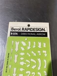 Berol Rapidesign Template Directional Arrow R-37A New. Fixed Price $9.89.