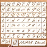 Dzxcyz 3 Inch Letter Symbol Stencils For Painting On Wood, 65 Pcs Alphabet Dr.... Fixed Price $26.45.