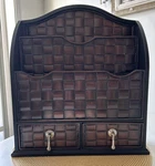 Southern Living At Home Bradley Desk Organizer Copper-colored Woven Metal Design. Fixed Price $28.00.