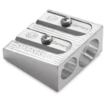 Kum 2-HOLE Pencil Sharpener Magnesium Alloy Wedge Profile Silver. Fixed Price $8.64.