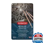 Derwent Metallic Pencil Tin Of 12 2305599. Fixed Price $64.37.