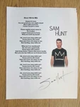 Sam Hunt Stay With Me Signed Lyric Sheet Autograph Original. Fixed Price $75.00.