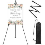 Rrftok 63IN Portable Metal Easel Sign Stand Poster Display Tripod W/ Carry Bag. Fixed Price $46.99.