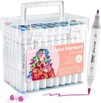 Ohuhu Paper-friendly No Peeling 60 Colors Water-based Fine & Brush Art Markers. Fixed Price $39.99.