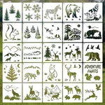 6 Inch Animal Stencils For Painting, Reusable Deer Bear Stencil, 25 Pieces Fo.... Fixed Price $21.07.