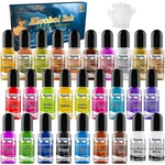 Alcohol Ink Set 28 Bottles Vivid Colors High Concentration Metallic Pain. Fixed Price $22.90.