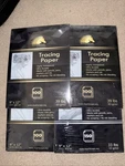 Lot 4 Tracing Paper Pad, 39LB - 9" X 12" 100 Transparent Sheets Artist Quality. Fixed Price $40.00.