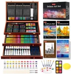 Soucolor Art Supplies, 192-PACK Deluxe Set Drawing Painting A4, Brown. Fixed Price $60.99.