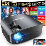 Goodee Projector 4K With Wifi And Bluetooth Supported Fhd 1080P - Titanium Gray. Fixed Price $73.51.