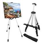 Rrftok 66" Aluminum Art Easel Stand, Adjustable Portable For Painting & Display. Fixed Price $38.81.