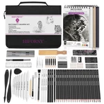 Hiforny 100 Pcs Drawing Set Sketching Kit,sketch Pencils Art Supplies Black. Fixed Price $53.39.