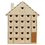 Wooden Advent Calendar House 14X12 Inch, Diy, Fillable Drawers Woodpeckers. Fixed Price $49.05.