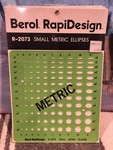 Nos New Berol Rapidesign R-2073 Small Metric Ellipses Drafting Template. Fixed Price $9.00.