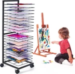 Genmous Art Drying Rack, Metal Painting With 20 Removable Shelves,. Fixed Price $89.99.
