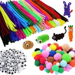 862 Pcs Art & Craft Supplies Set Diy Kit With Pipe Cleaners Poms Wiggle Eyes. Fixed Price $17.99.