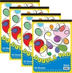 4 Pack Drawing Scribble Pad Doodle Coloring Paper Art Craft Kids 50 Sheet. Fixed Price $14.99.