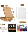 Deluxe Art Supplies 27 Pieces Set With Tabletop Easel, 12 Colors Acrylic .... Fixed Price $29.99.