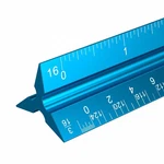 Rena Chris Architectural Scale Ruler: 12" Imperial Aluminum Alloy Metal. Fixed Price $7.24.