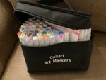 Caliart Markers Set W/ Carry Case Dual Tip Alcohol Multicolor. Fixed Price $15.00.