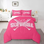 Homewish Softball Comforter Set,sports Gaming Bedding Kids Girls Women,a. Fixed Price $56.99.