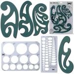 Mr. Pen French Curve - Large Circle & Ellipse Templates (6 Pc), Ruler, Dra. Fixed Price $17.98.