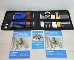 Shuttle Art Drawing Pencils Set - 52 Pack Pro Sketching Kit With Sketchbook. Fixed Price $24.00.