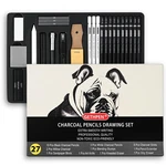 Gethpen 27 Piece Charcoal Drawing Set - Professional Black & White. Fixed Price $17.18.