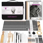 Hiforny 70 Pcs Drawing Set Sketching Kit - Pencils Art Supplies Black. Fixed Price $42.99.