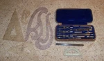 Vintage Tacro 2231 Drafting Tools Case, Curves Triangles Rule Protractor Germany. Fixed Price $15.99.