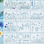 Marspark 20 Pieces Wildflower Stencils For Painting Template Wall Sten.... Fixed Price $13.71.