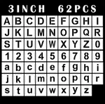 3 Inch Letter Stencils For Painting, 62 Pcs Reusable Plastic. Fixed Price $17.17.