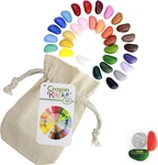 Rocks 32 Count Soy Wax Crayons Muslin Bag Non-toxic Tripod Grip Kids Gift. Fixed Price $24.95.