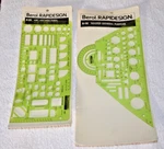 Qty Berol Rapidesign Template Abc Architectural 1/4" Scale R-22 + R-18 Gen. Fixed Price $19.84.