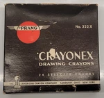Vintage Box Of 24 Prang Crayonex Drawing Crayons American Company Color. Fixed Price $14.99.