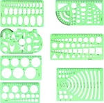 Senseyo 7 Pack Drawings Templates Stencil, Circle For Pcs. Fixed Price $14.99.