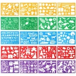 Kids Drawing Stencils Set, 20 Pcs Plastic Kit 300+ Patterns T.... Fixed Price $18.42.