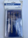 Staedtler Arco Compass Set Metal 8 Piece Kit In Case 559 09BK Made Italy New. Fixed Price $15.00.