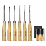 Hautmec Wood Carving Tools, 6-PIECE Chisel Sets, Crv Steel Blades With R.... Fixed Price $18.42.