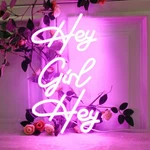 Neon Signs Girls Beer Bar Art Light Girly Led Pink Hey He.... Fixed Price $29.46.