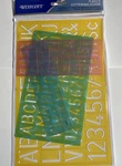Westcott 4-PIECE Lettering Guide 1-1/8", 7/8', 3/8" Upper Case & Numbers New. Fixed Price $5.95.