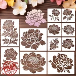 Zosylley Peony Flower Stencils Painting Wall Wood. Fixed Price $20.00.
